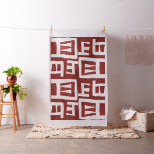 African Map Large Scale Abstract Tribal Fabric
