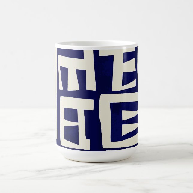 African Map - Navy Ivory Magic Mug (Center)