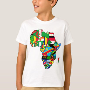 African Map of Africa flags within country maps T-Shirt