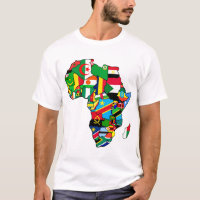 African Map of Africa flags within country maps