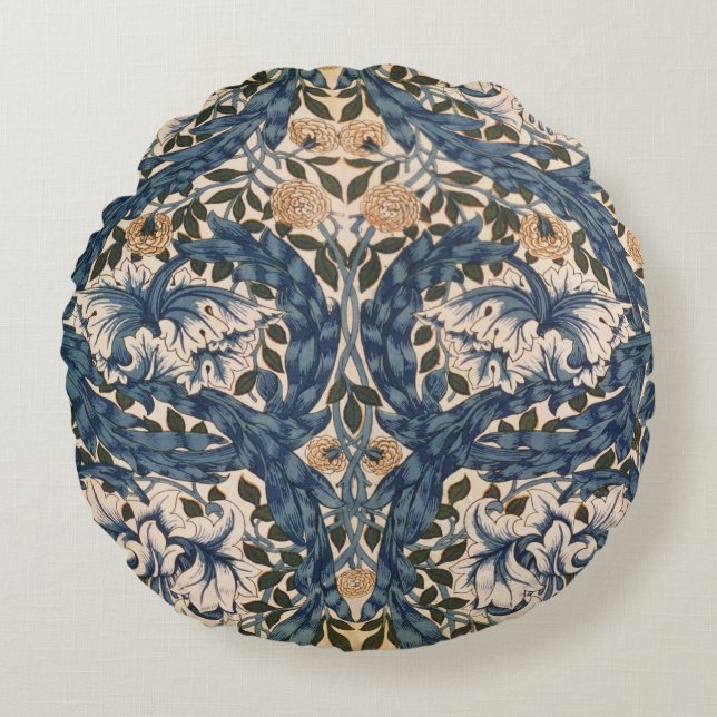 African Marigold' design, 1876 Round Pillow (Front)