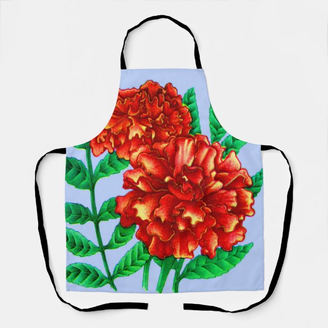 african marigolds print apron (Front)