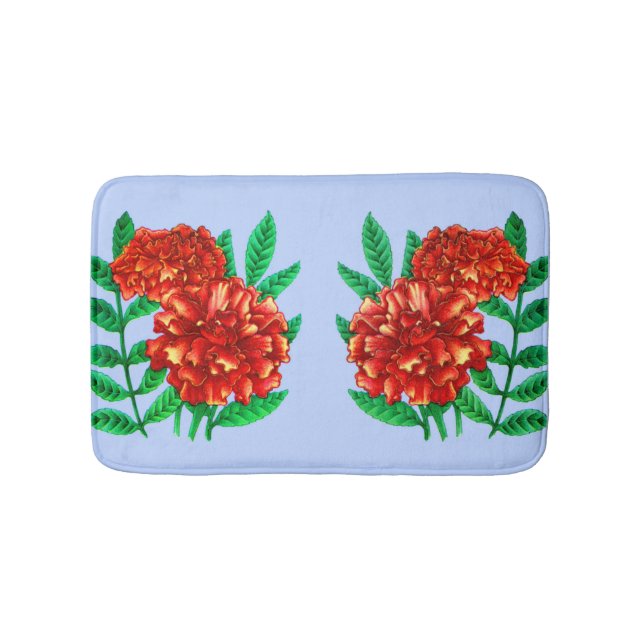 African marigolds print bath mat (Front)