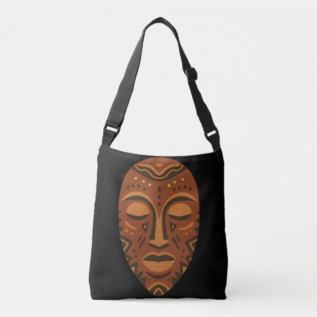 African mask  crossbody bag (Front)