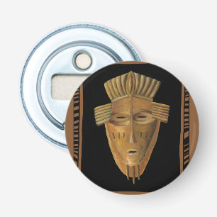 African Mask Painting by Chariklia Zarris Bottle Opener