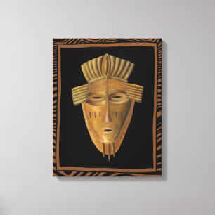 African Mask Painting by Chariklia Zarris Canvas Print