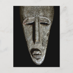 African mask postcard