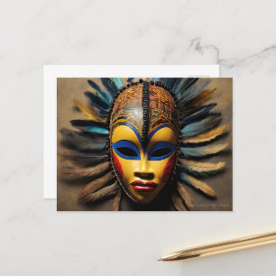 African Mask Postcard