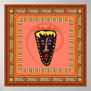 African mask poster