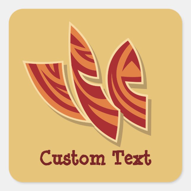African Masks Square Sticker (Front)