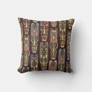 African Masks Throw Pillow