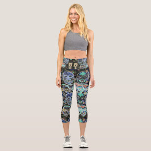 African Masks V1 Capri Leggings