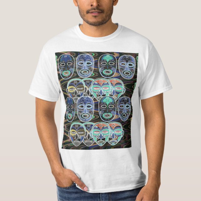 African Masks v1 T-Shirt (Front)
