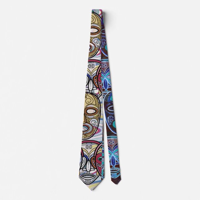 African Masks V2 Tie (Front)
