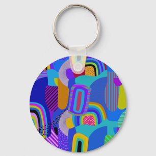 African Maximalist Landscape Map Keychain