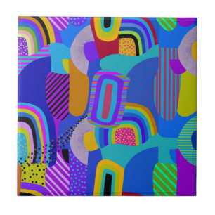 African Maximalist Landscape Map Tile