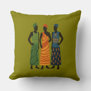 African Men Throw Pillow