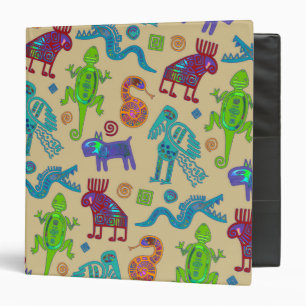 African Mexican Culture Primitive Tribal Pattern 1 Binder