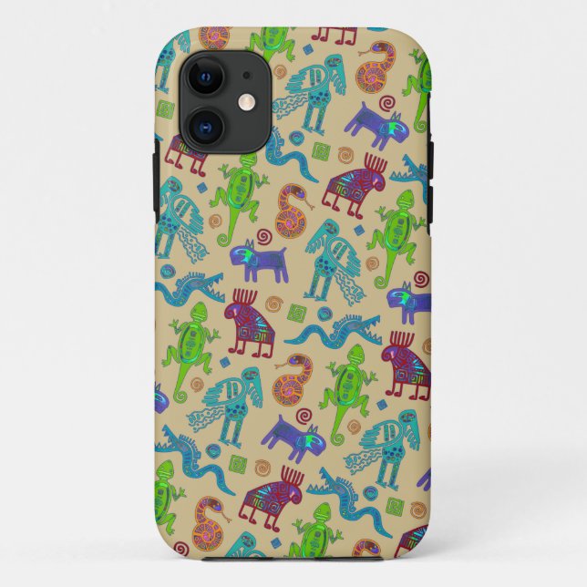 African Mexican Culture Primitive Tribal Pattern 1 Case-Mate iPhone Case (Back)