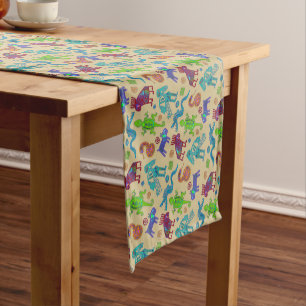 African Mexican Culture Primitive Tribal Pattern 1 Short Table Runner