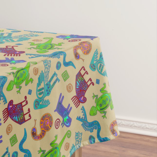 African Mexican Culture Primitive Tribal Pattern 1 Tablecloth (In Situ)