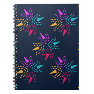 african modern chic stars - navy blue  notebook