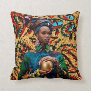 African Mojo Princess Throw Pillow