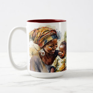 African Mom and Baby Mug