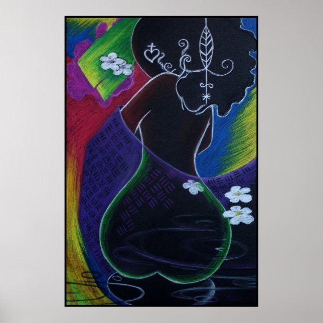 African Moon - Miami Deco Print (Front)