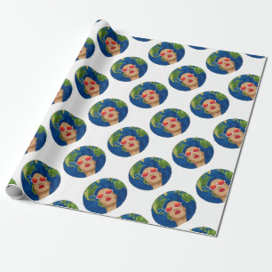 african mother earth day wrapping paper