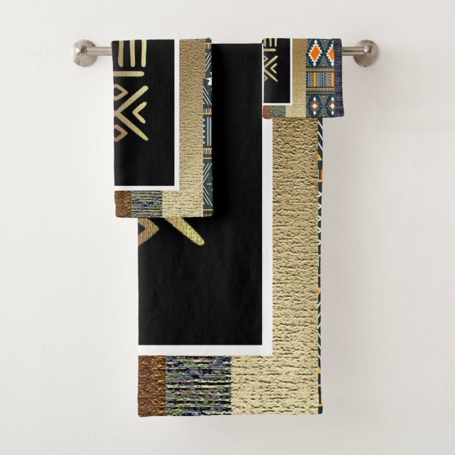 African Motif  Bath Towel Set (Insitu)