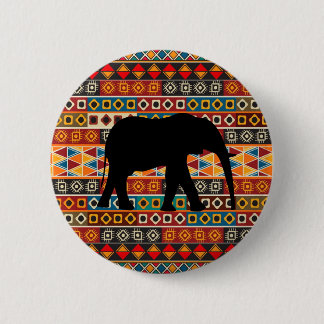 African Motif Colourful Decorative Pattern 2 Inch Round Button