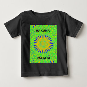 African Motif Design in Green and Gold Art Print Baby T-Shirt