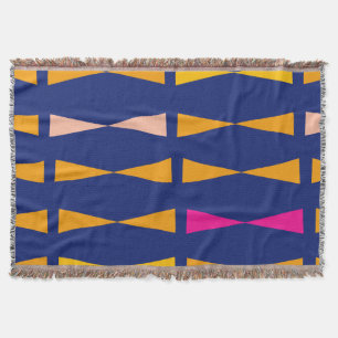 African Motif Geometric Summer Modern Minimalist Throw Blanket