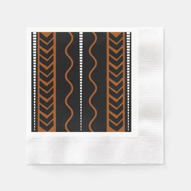 African Mud Cloth Design Napkins (Front)
