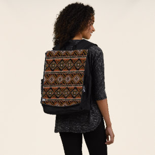 African Mud Cloth Inspired Boho Backpack