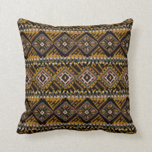 African Mud Cloth Inspired Ethnic Style Throw Pillow