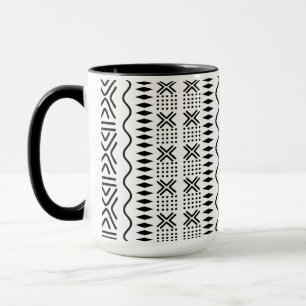 African Mud Cloth Pattern Mug Design