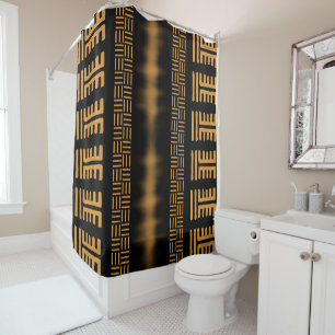 African  Mud Cloth Shower Curtain Design