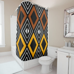 African  Mud Cloth Shower Curtain Design
