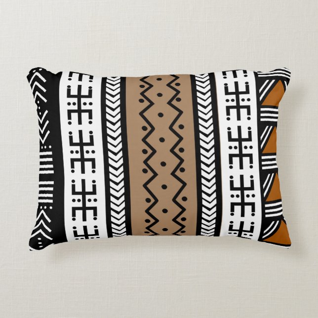 African Mud Cloth Tote Bag Accent Pillow (Front)