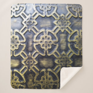 african mudcloth pattern sherpa blanket