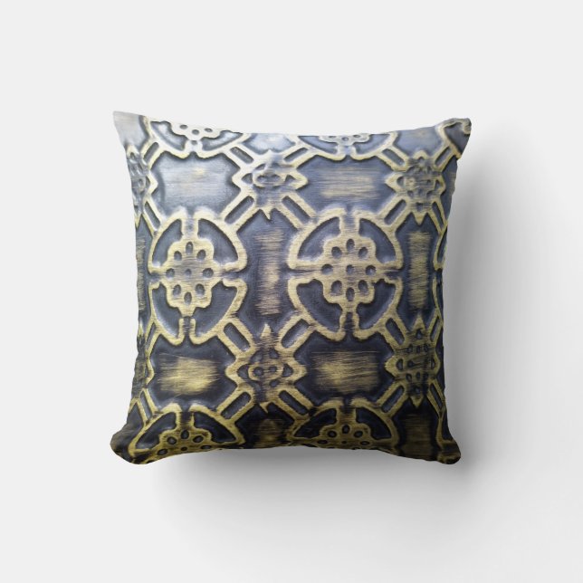 african mudcloth pattern throw pillow (Front)