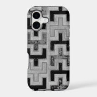 African Mudcloth Textile with Geometric Patterns