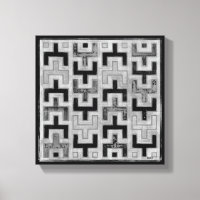 African Mudcloth Textile with Geometric Patterns