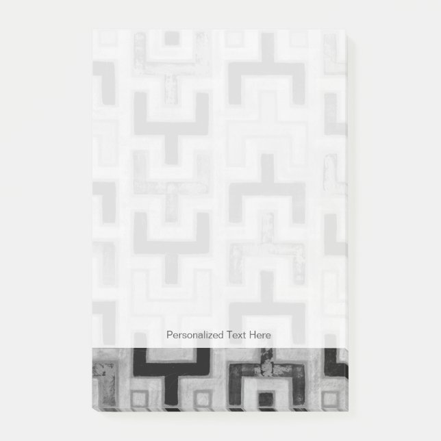 African Mudcloth Textile with Geometric Patterns Post-it Notes (Front)