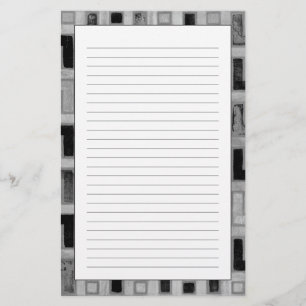 African Mudcloth Textile with Geometric Patterns Stationery