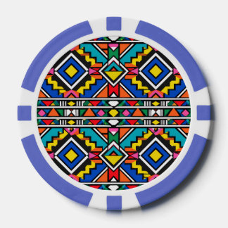 African Ndebele Poker Chips