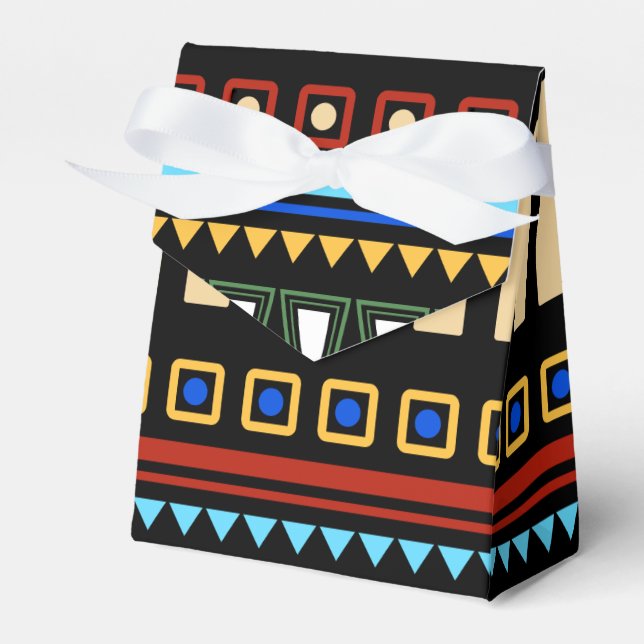 African Ornaments Pattern Favor Box (Front Side)
