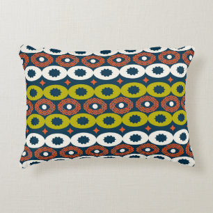 African Oval Shapes: Colourful Seamless. Accent Pillow